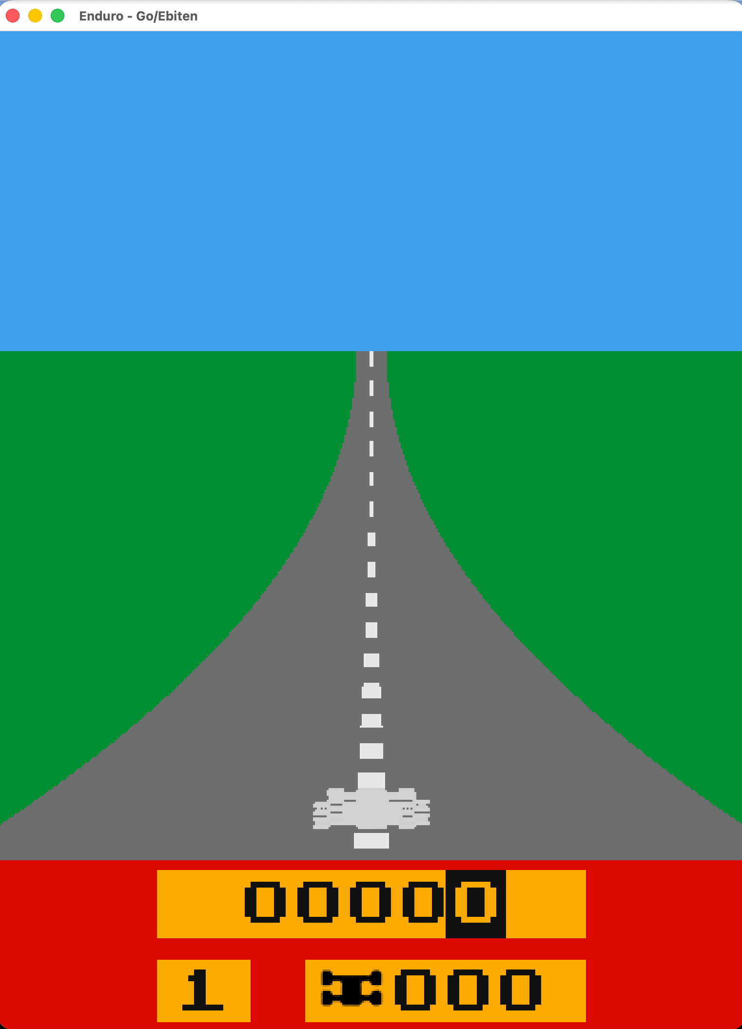 Tela do jogo Enduro