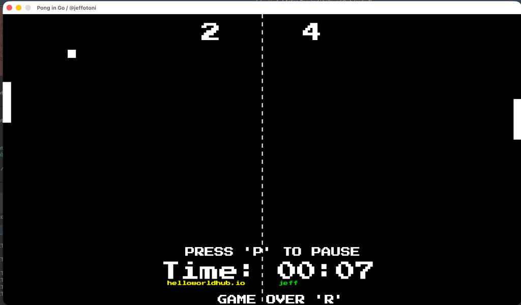 Pong game preview